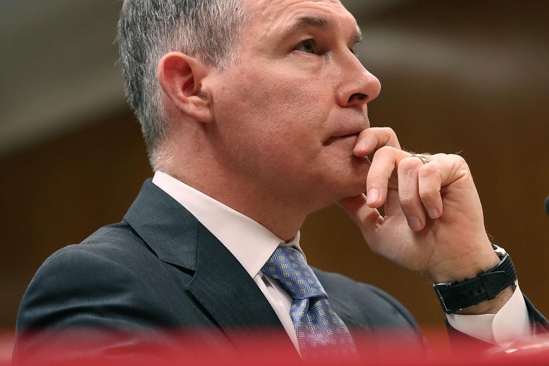 EPA Administrator Scott Pruitt puts on his thinking face.